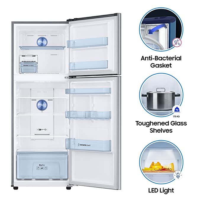 Samsung 345L 3 Star Inverter Frost Free Double Door Refrigerator (RT37T4513S8/HL, Elegant Inox, Convertible 5In 1) Samsung 345L 3 Star Inverter Frost Free Double Door Refrigerator (RT37T4513S8/HL, Elegant Inox, Convertible 5In 1)